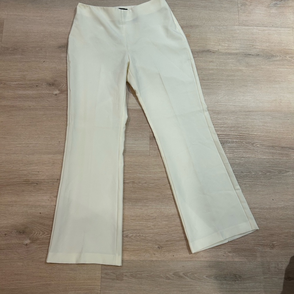 New York & Company Cream Flare Pants - Picture 2 of 2